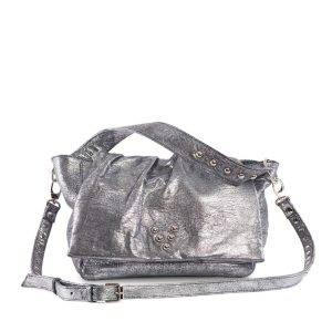 Besace Love Bubble en cuir Argent Virginie Darling