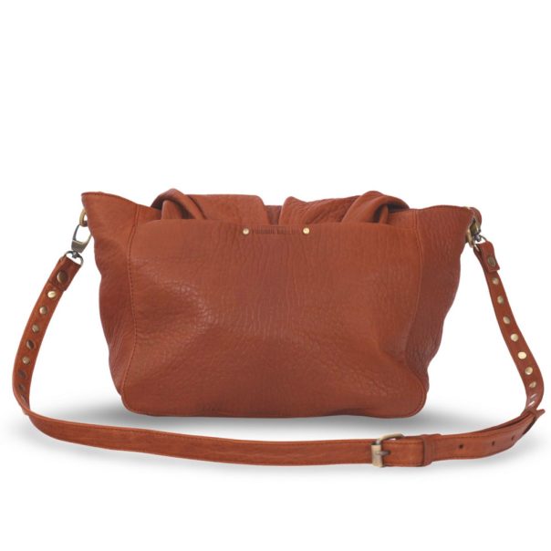 Besace Love Bubble en cuir cognac Virgine Darling