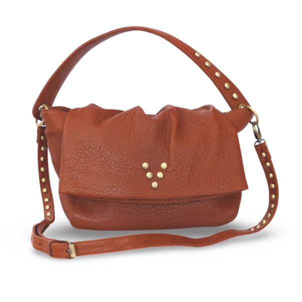 Besace Love Bubble en cuir cognac Virgine Darling