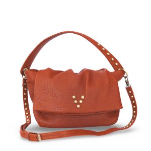 Besace Love Bubble en cuir Cognac Virginie Darling
