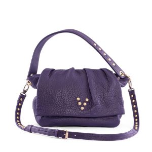 Besace Love Bubble en cuir Deep Purple Virginie Darling