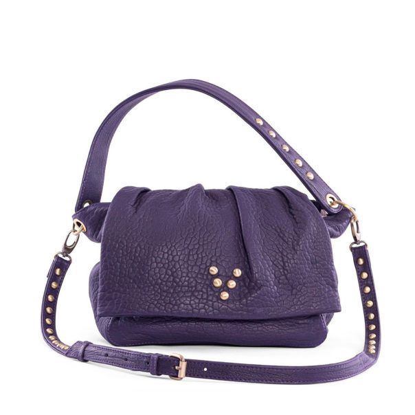 Besace Love Bubble en cuir Deep Purple Virginie Darling