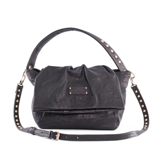 Besace Love Bubble en cuir Noir Vintage Virginie Darling