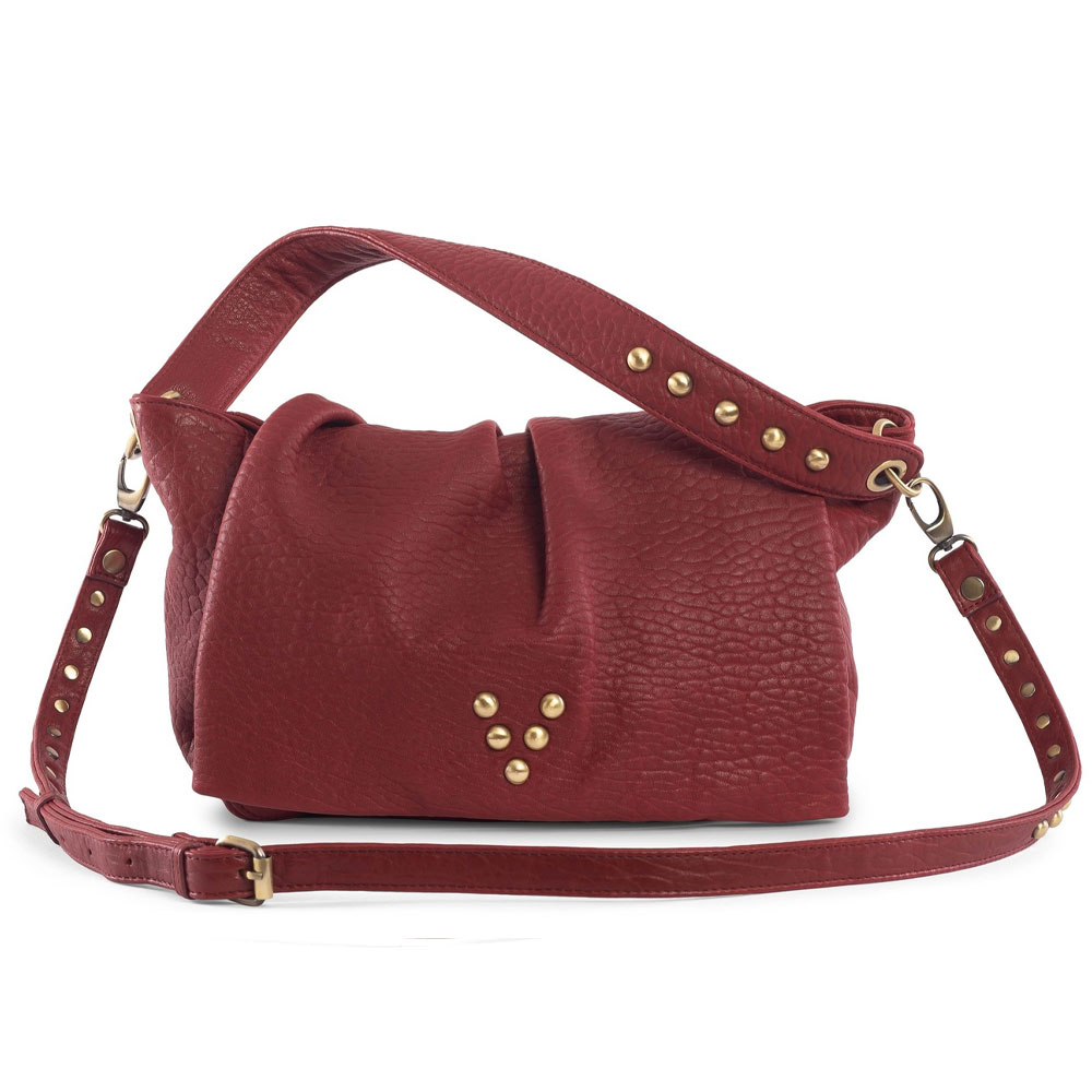 Besaces Love Bubble en cuir rouge passion Virginie Darling