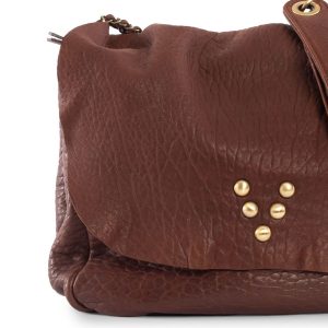 Besace Wild Bubble en cuir chocolat Virginie Darling