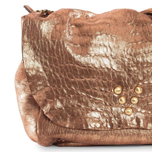 Besace Wild Bubble en cuir cuivre Virginie Darling
