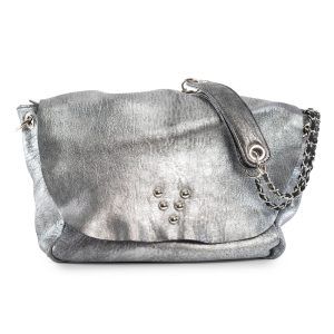 Besace Wild Bubble en cuir silver Virginie Darling