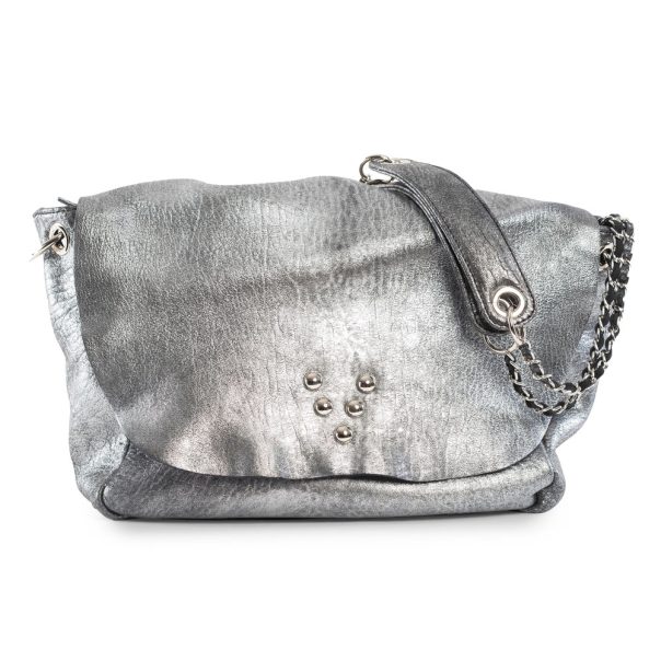Besace Wild Bubble en cuir silver Virginie Darling