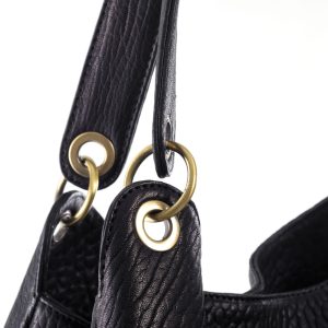 Cabas Chacha Bubble en cuir noir Virginie Darling Marrakech