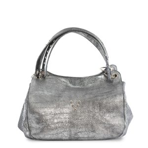 Cabas Chacha Bubble en cuir silver Virginie Darling Marrakech