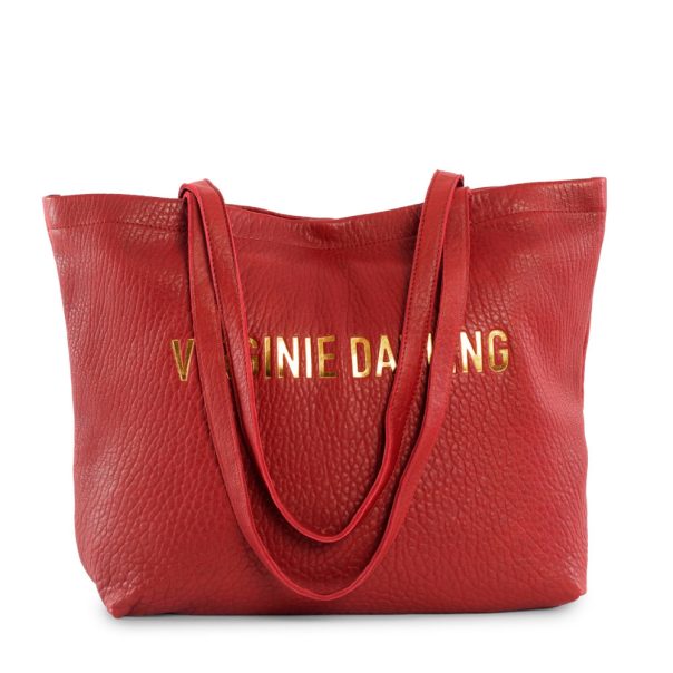 Cabas Zoé Bubble en cuir rouge passion Virginie Darling Marrakech