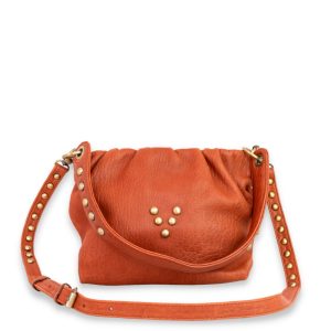 Sac en cuir terracotta Maxi Pouch Regina Virginie Darling Marrakech