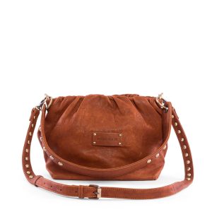Sac en cuir vintage cognac Maxi Pouch Regina Virginie Darling Marrakech