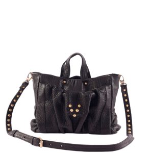 Sac en cuir noir Mini Bag Regina Virginie Darling Marrakech