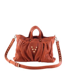 Sac en cuir cognac Mini Bag Regina Virginie Darling Marrakech