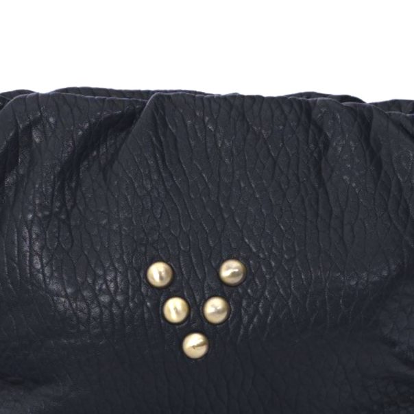 Sac en cuir noir Pouch Regina Virginie Darling Marrakech