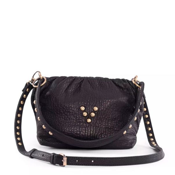 Sac en cuir noir Maxi Pouch Regina Virginie Darling Marrakech