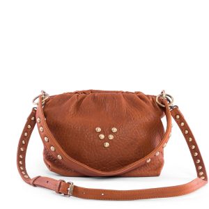 Sac en cuir cognac Maxi Pouch Regina Virginie Darling Marrakech