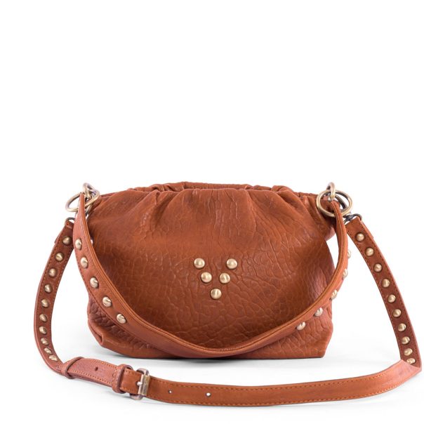 Sac en cuir cognac Maxi Pouch Regina Virginie Darling Marrakech