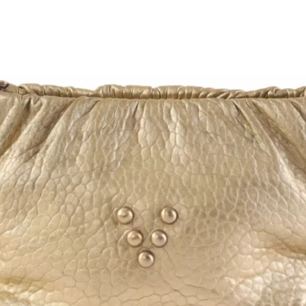 Sac en cuir lime irisé Pouch Regina Virginie Darling Marrakech