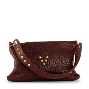 Sac Shoulder Love en cuir chocolat Virginie Darling Marrakech Maroc