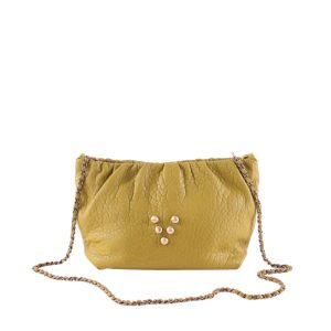 Sac en cuir lime Pouch Regina Virginie Darling Marrakech