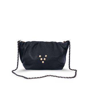 Sac en cuir noir Pouch Regina Virginie Darling Marrakech