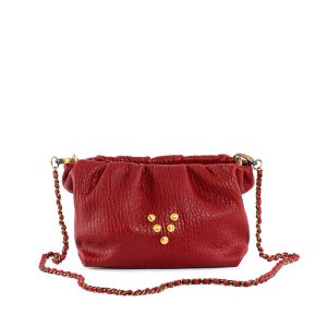Sac en cuir rouge passion Pouch Regina Virginie Darling Marrakech