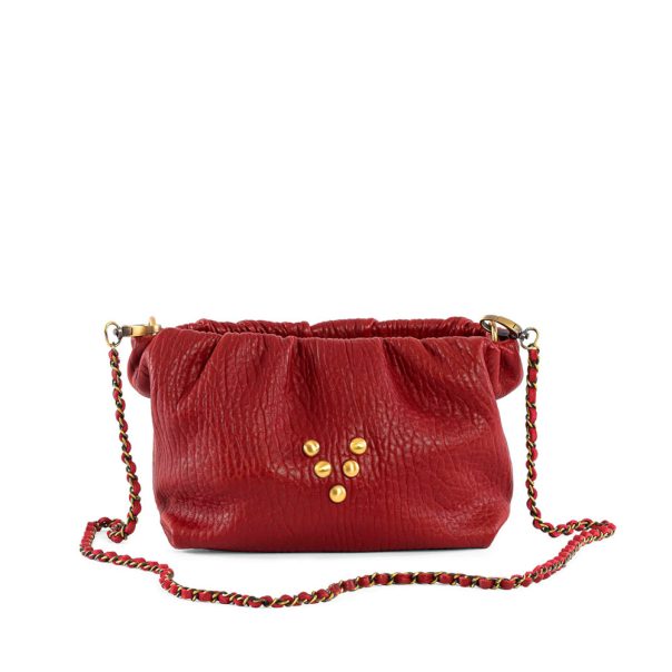 Sac en cuir rouge passion Pouch Regina Virginie Darling Marrakech