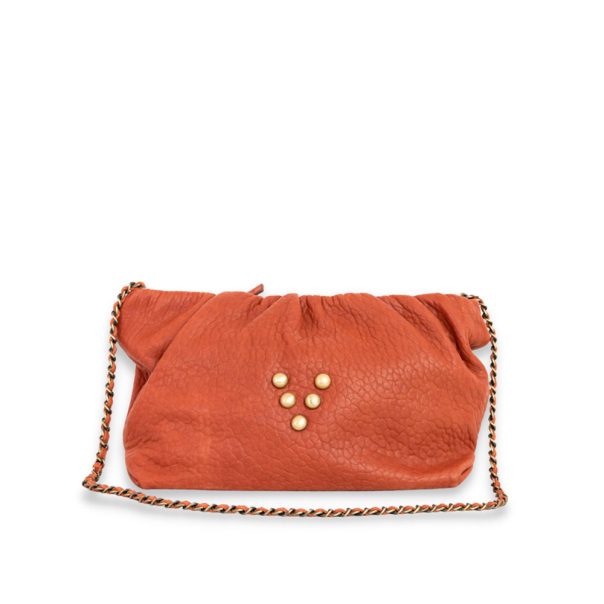 Sac en cuir terracotta Pouch Regina Virginie Darling Marrakech