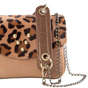 Sac mini chacha Mix and Match Pony beige Léopard Virginie Darling