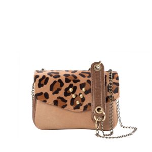 Sac mini chacha Mix and Match Pony beige Léopard Virginie Darling