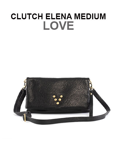 Clutch Elena Medium Sac en cuir Virginie Darling Marrakech