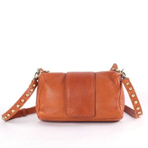 Sac en cuir Mini Bonnie Cognac Virginie Darling