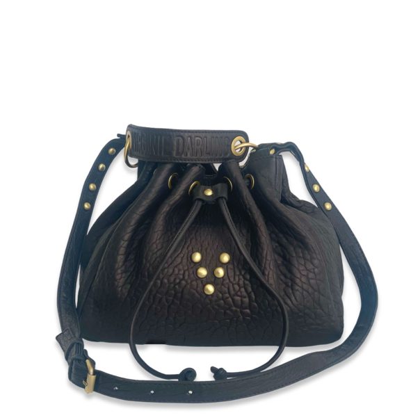 Sac en cuir Medium Jalouse noir Marrakech Virginie Darling
