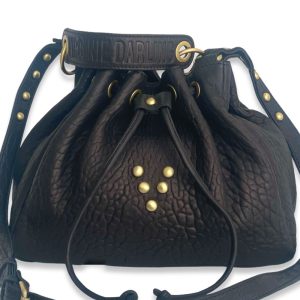 Sac en cuir Medium Jalouse noir Marrakech Virginie Darling
