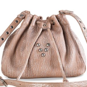 Sac en cuir Medium Jalouse Natural Argent Marrakech Virginie Darling