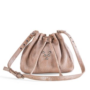 Sac en cuir Medium Jalouse Natural Argent Marrakech Virginie Darling