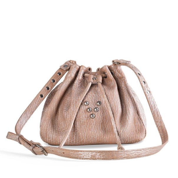 Sac en cuir Medium Jalouse Natural Argent Marrakech Virginie Darling