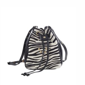 sac en cuir Mini Jalouse Mix Match Pony Deep Green Zebra Marrakech Virginie Darling