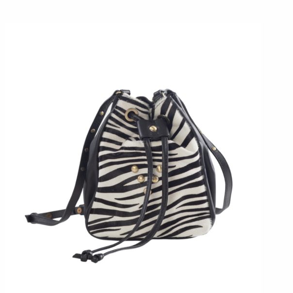 sac en cuir Mini Jalouse Mix Match Pony Deep Green Zebra Marrakech Virginie Darling