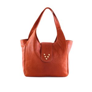 Cabas en cuir Bonnie Cognac Virginie Darling