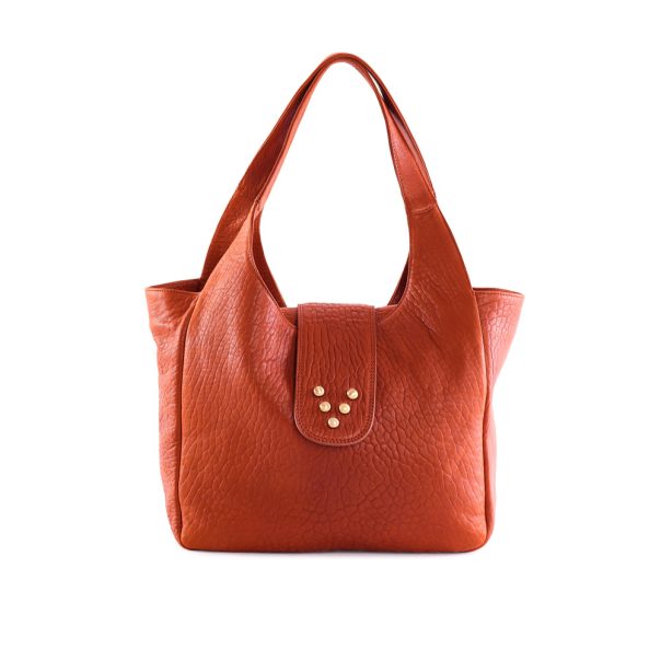 Cabas en cuir Bonnie Cognac Virginie Darling