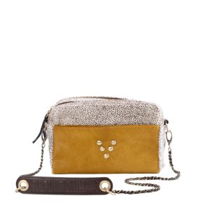 Sac Collection Make-Me Up Medium Pony Safran Neige en cuir Marrakech Virginie Darling
