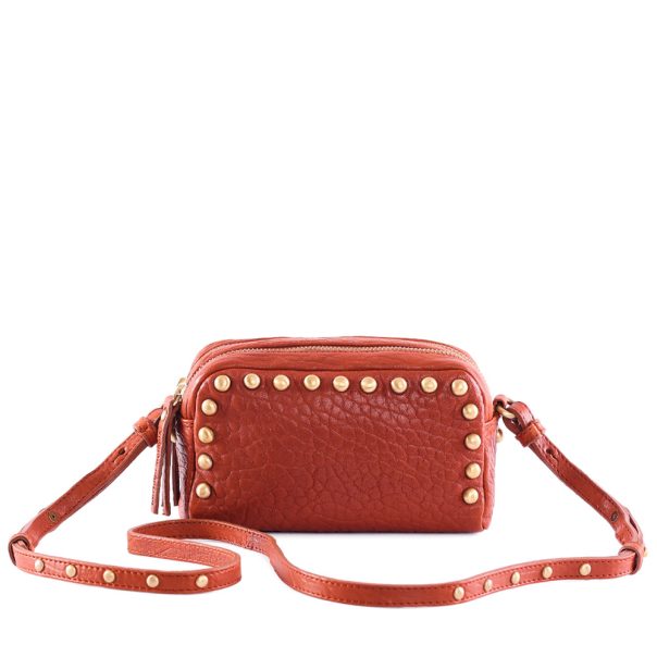 Sac Collection Make-Me Up small Rock Cognac en cuir Marrakech Virginie Darling