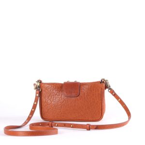 Sac en cuir Bonnie micro Cognac Virginie Darling