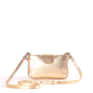 Sac en cuir Bonnie micro Or Virginie Darling