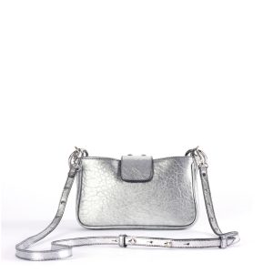 Sac en cuir Bonnie micro Argent Virginie Darling