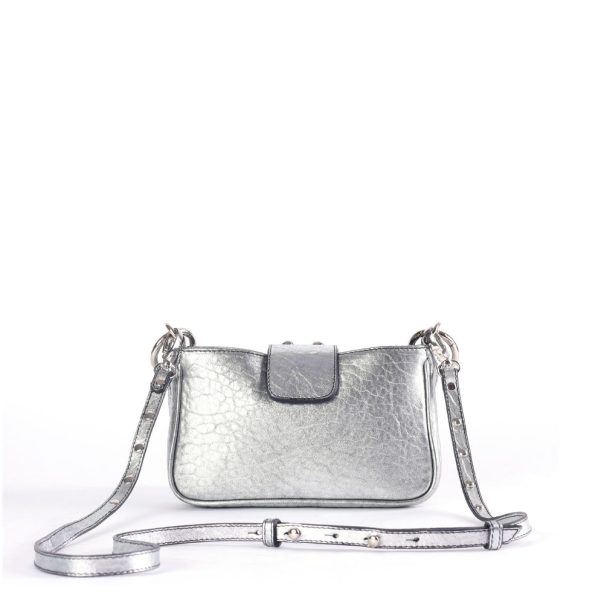 Sac en cuir Bonnie micro Argent Virginie Darling
