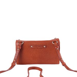 Sac en cuir Rock Wallet cognac Virginie Darling